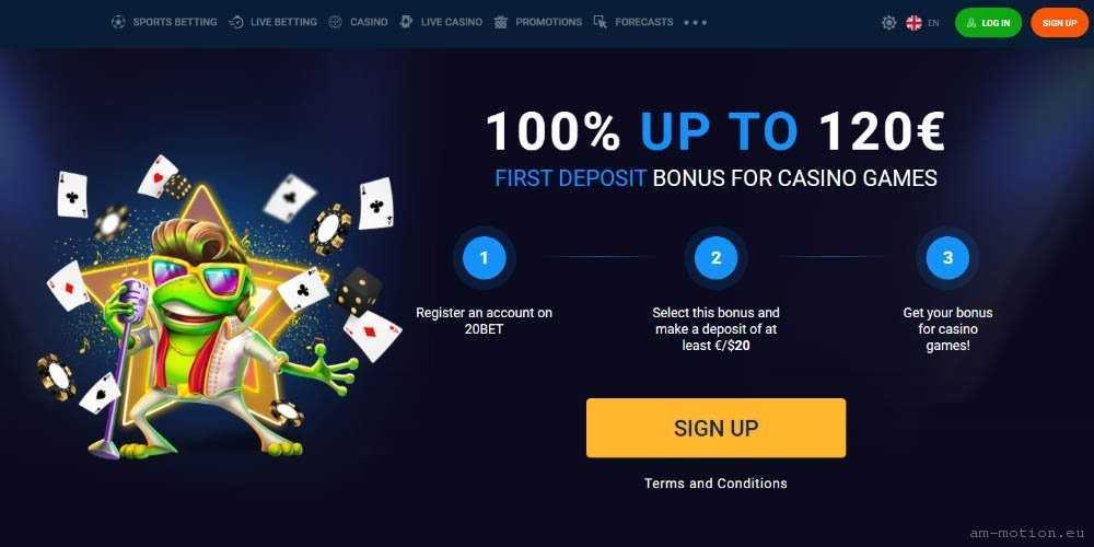 20bet casino bono