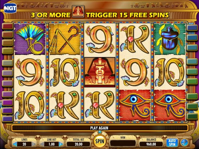 Interfaz del juego Cleopatra