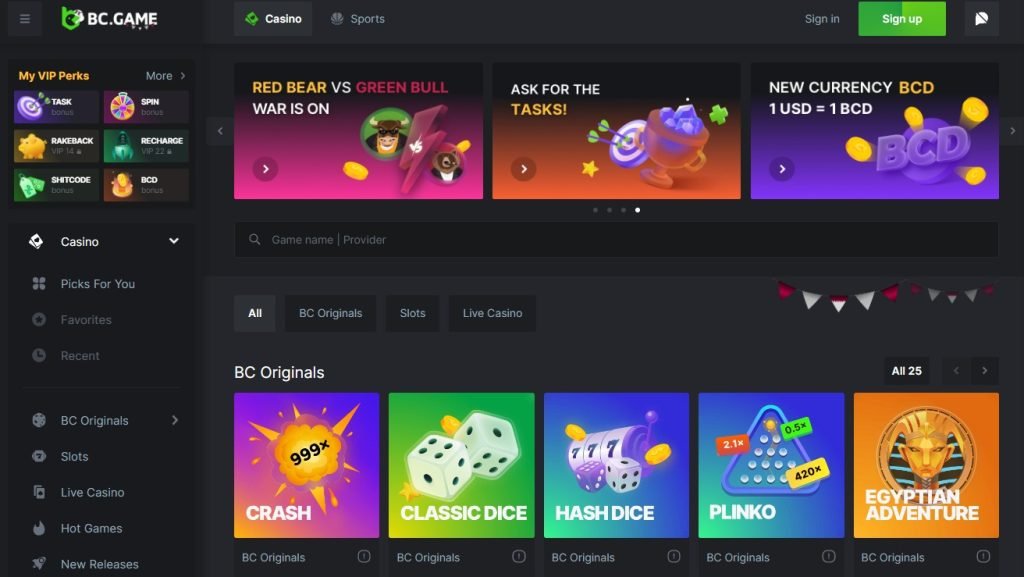 descripción de bc games casino