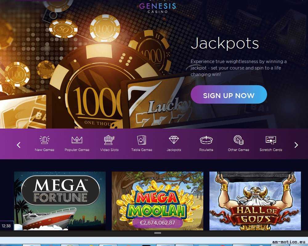 genesis jackpots