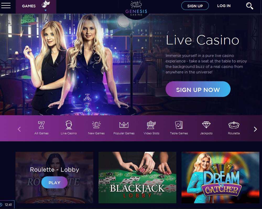 genesis live casino