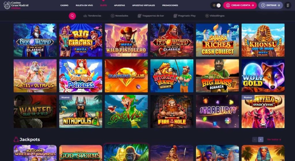 las mejores slots casino granmadrid online