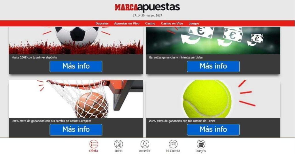 marca apuestas bonus