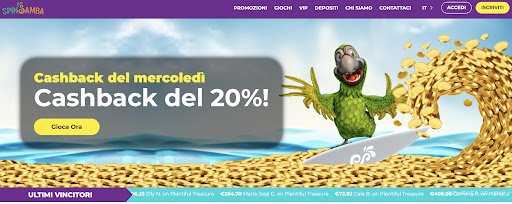 spin samba cashback