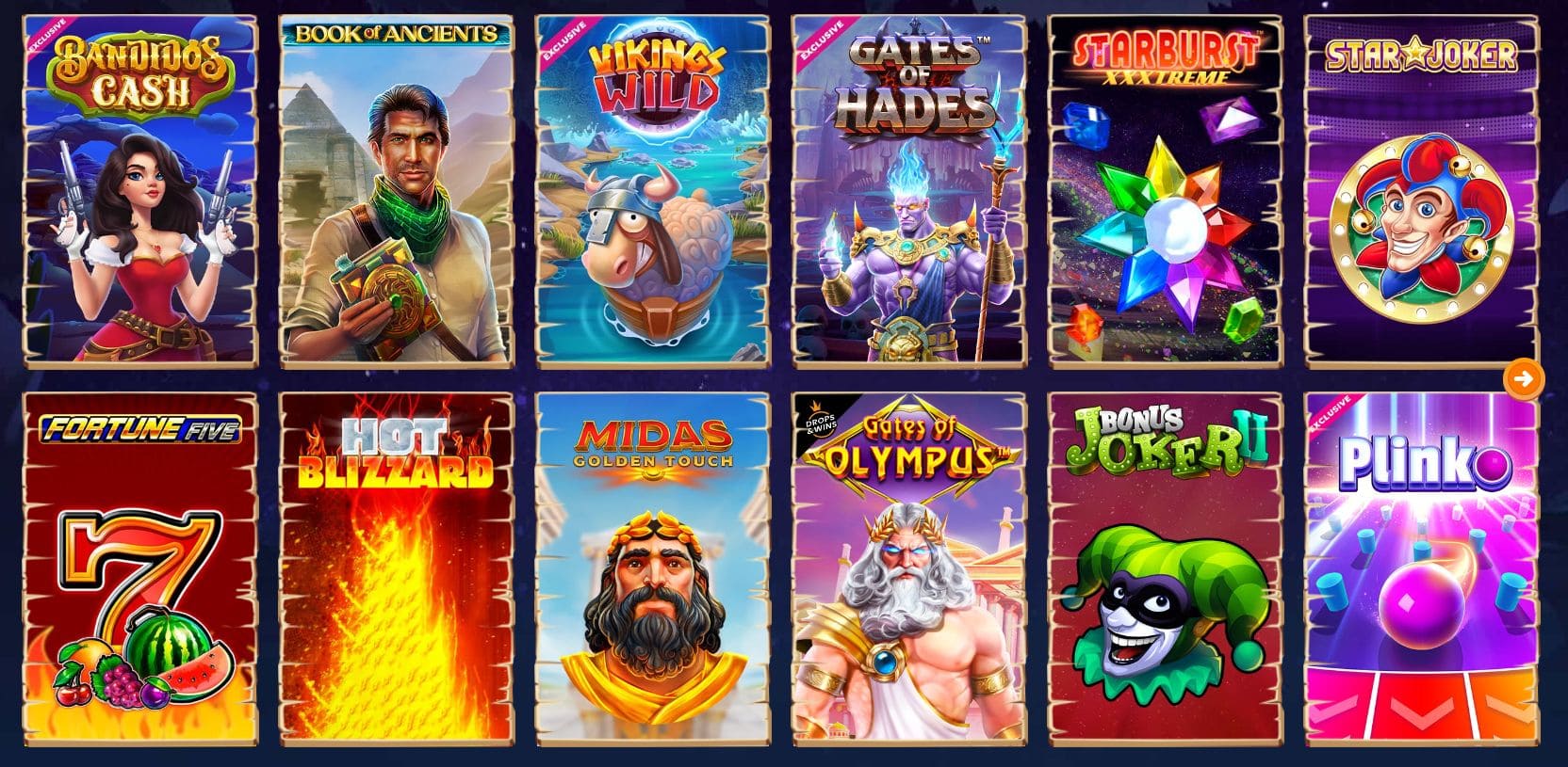 Más de 5.000 juegos en el casino Wazamba