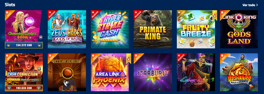 Juegos de Admiralbet casino