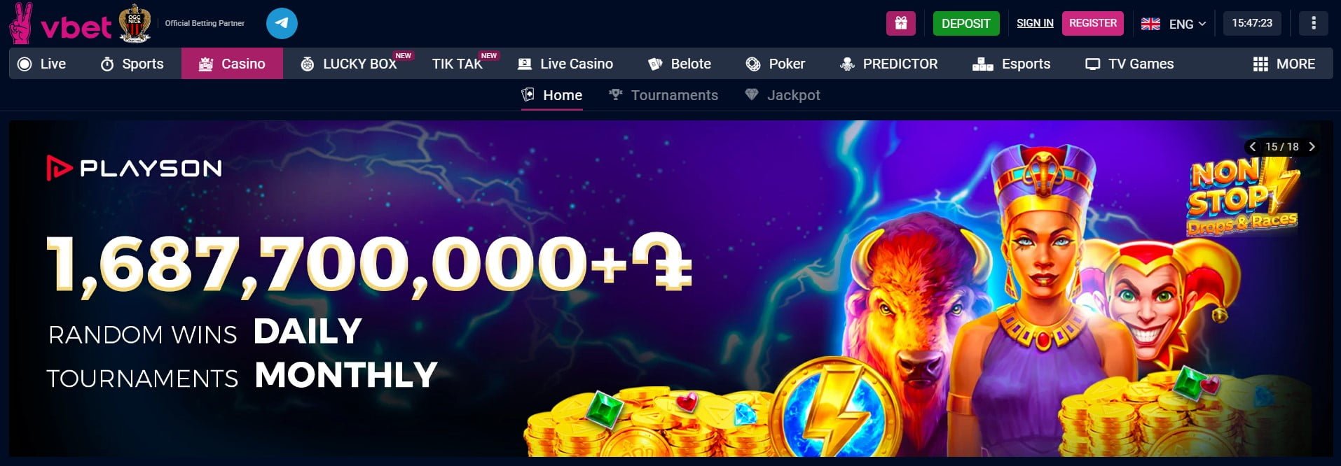 Bonos y promociones en el Vivaro (Vbet casino)