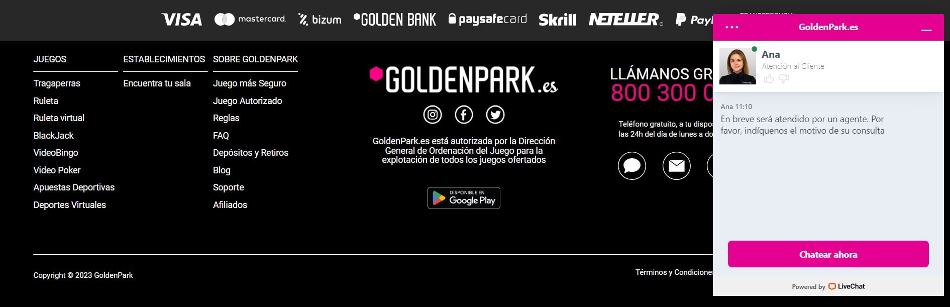 Servicio de atención al cliente