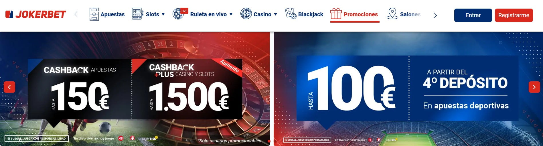 Bonos y promociones en el Jokerbet Casino 