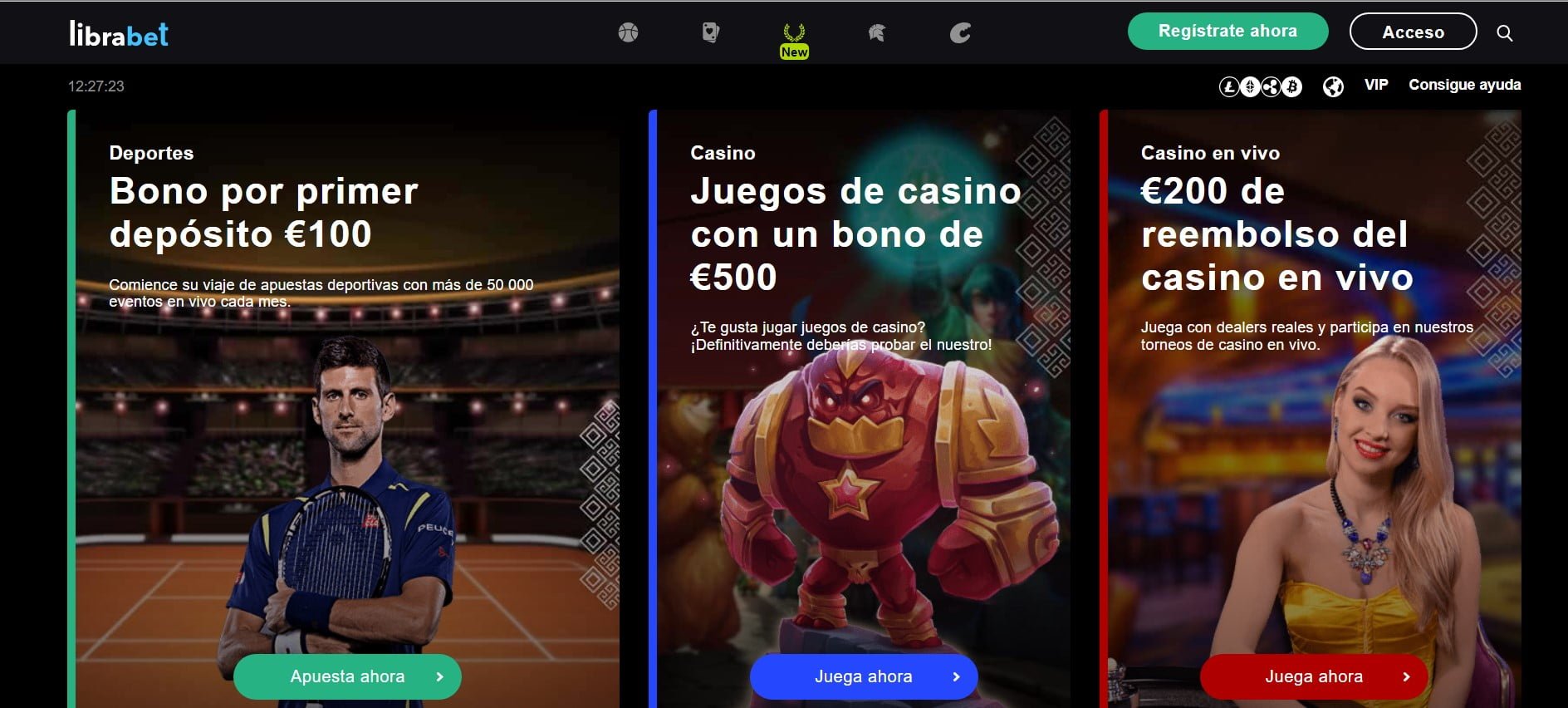Bonos y promociones en el Librabet Casino 